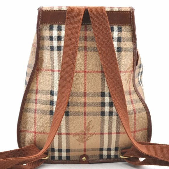 Authentic Burberrys Nova Check PVC Leather Backpac - Picture 2 of 16